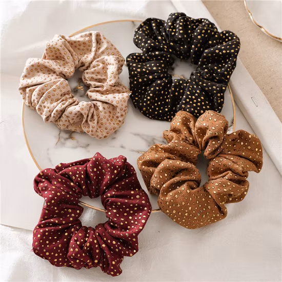 Retro Scrunchie Pack Hair Accessories Ties for Women Girls Headbands Elastic Rubber Hair Tie Hair Rope Ring Ponytail Holder Scrunchie