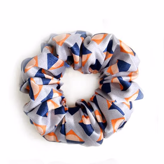 Custom Print Luxurious 100% Silk Hair Scrunchies for Women Fashion Hairbands