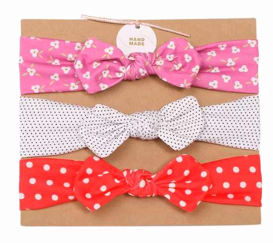3PCS/Set Baby Headbands for Baby Girls Bow Knot Turban Floral Print Kids Hair Bands Newborn Headwear Baby Hair Accessories