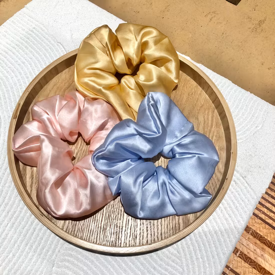 Silk Hair Scrunchies Custom Silk Scrunchies